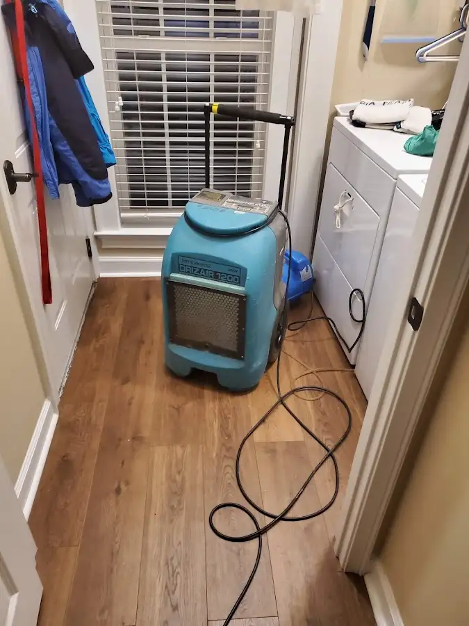 Commercial dehumidifier deployed for Flood Damage Cleanup in Marquette